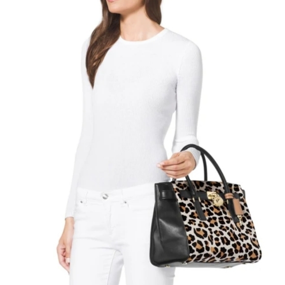 Rare & HTF Michael Kors Leopard Haircalf Hamilton - 2015 Holiday Edition - Picture 2 of 14